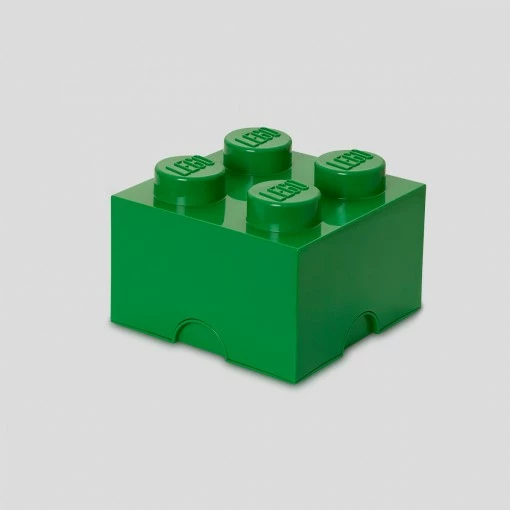 Kuti magazinimi LEGO Room Copenhagen Brick 4, 250x250x180mm, e gjelbër