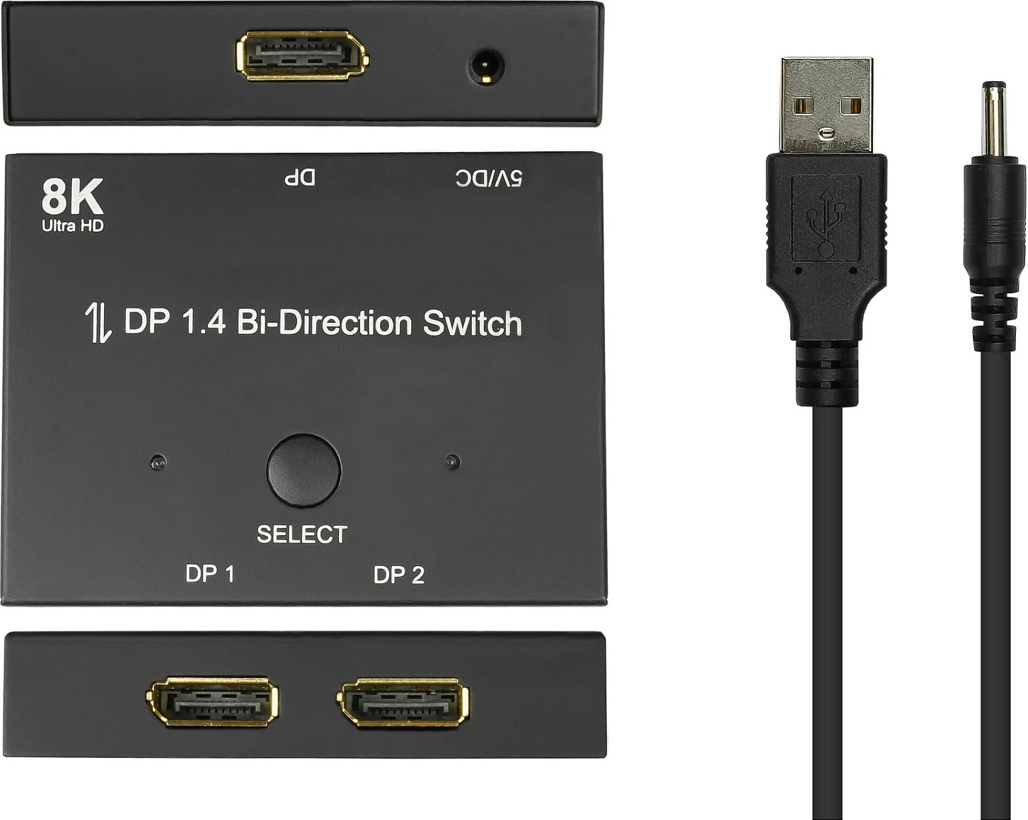 Switch DisplayPort GoodConnections DP 1.4 Bi-Directional, 8K, 3x DP, Metal, i zi