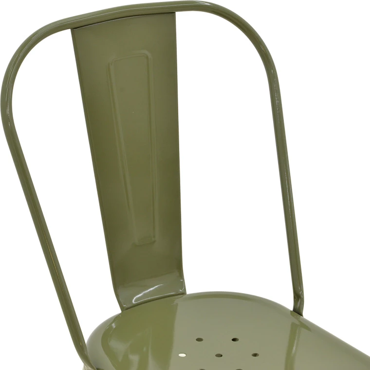 Karrige Utopia metalike, ngjyrë ulliri e errët, 44x44x85cm