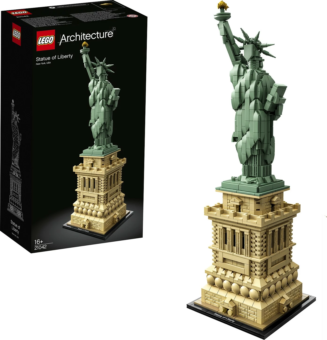Set ndërtimi LEGO Architecture Statuja e Lirisë 21042, 1685 pjesë, shumëngjyrësh