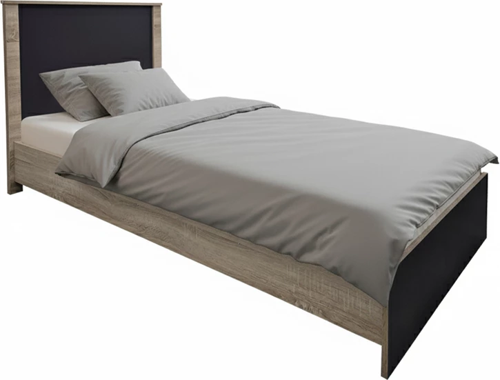 Krevat Athos, ngjyrë sonoma-antracit, 90x190cm