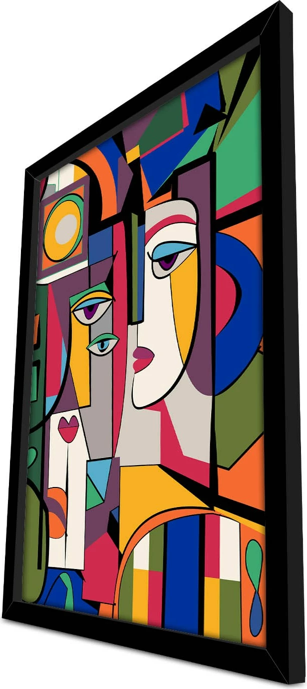 Pikturë dekorative me kornizë, MDF, shumëngjyrëshe, 38x53cm, Wallity 3752softsct-006