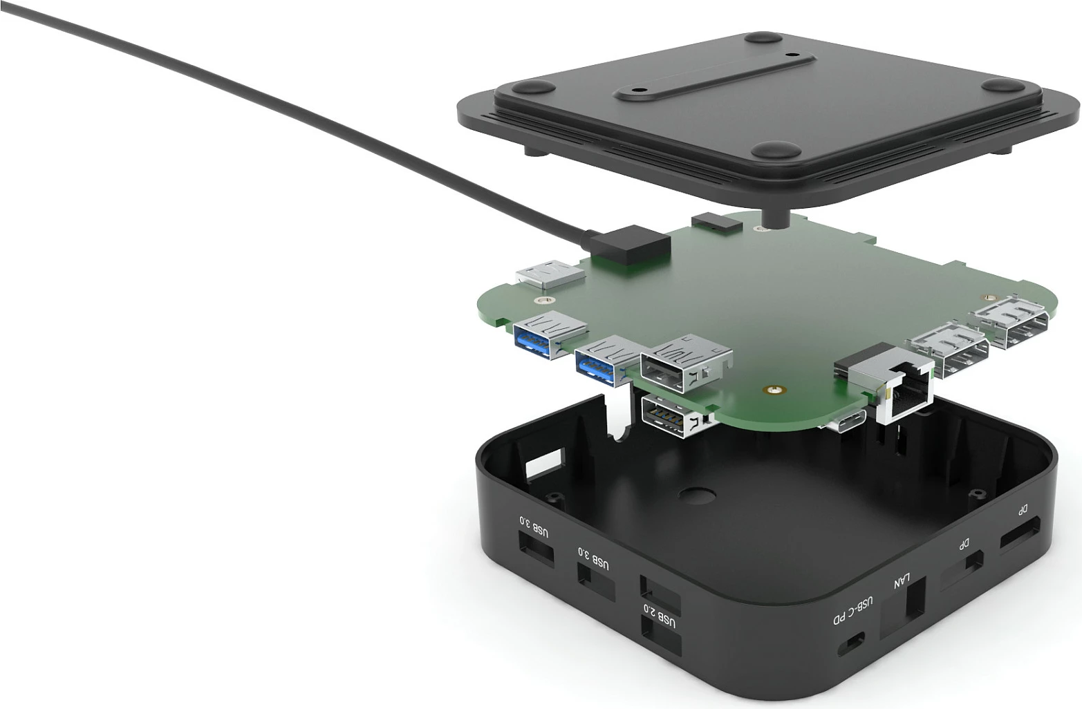 Docking station i-tec C31DUALDPDOCKPD, USB-C, Dual DisplayPort, Power Delivery 100W, e zezë