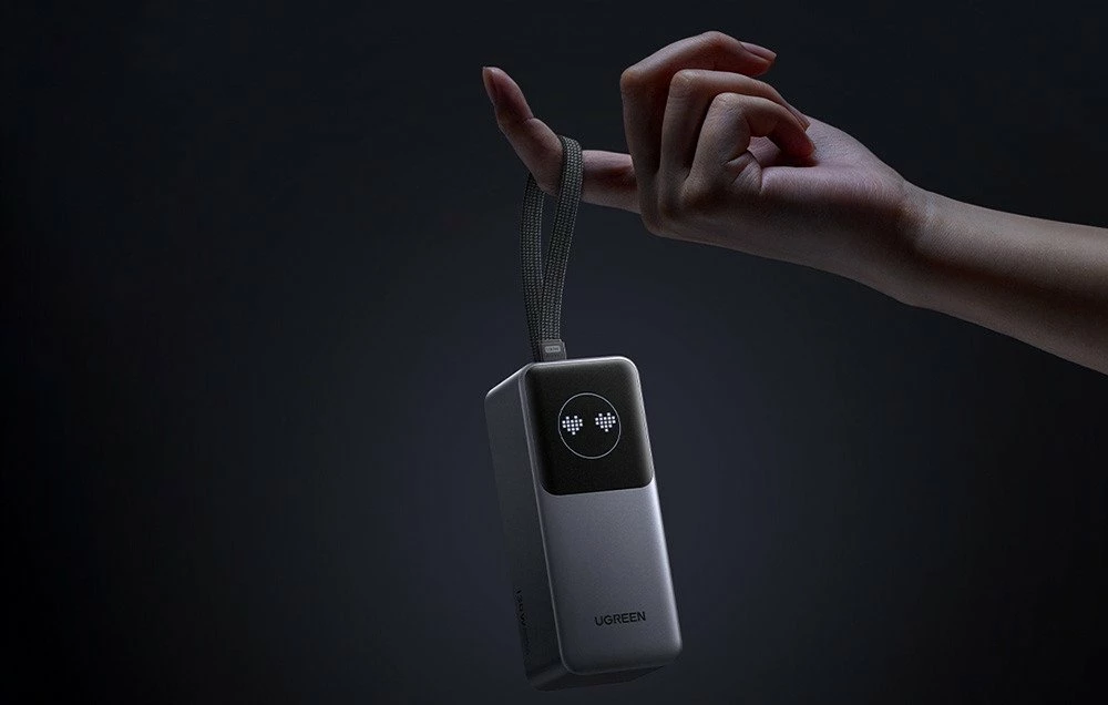 Powerbank Ugreen PB723 20000mAh 130W me USB-A + 2xUSB-C (55365B), gri