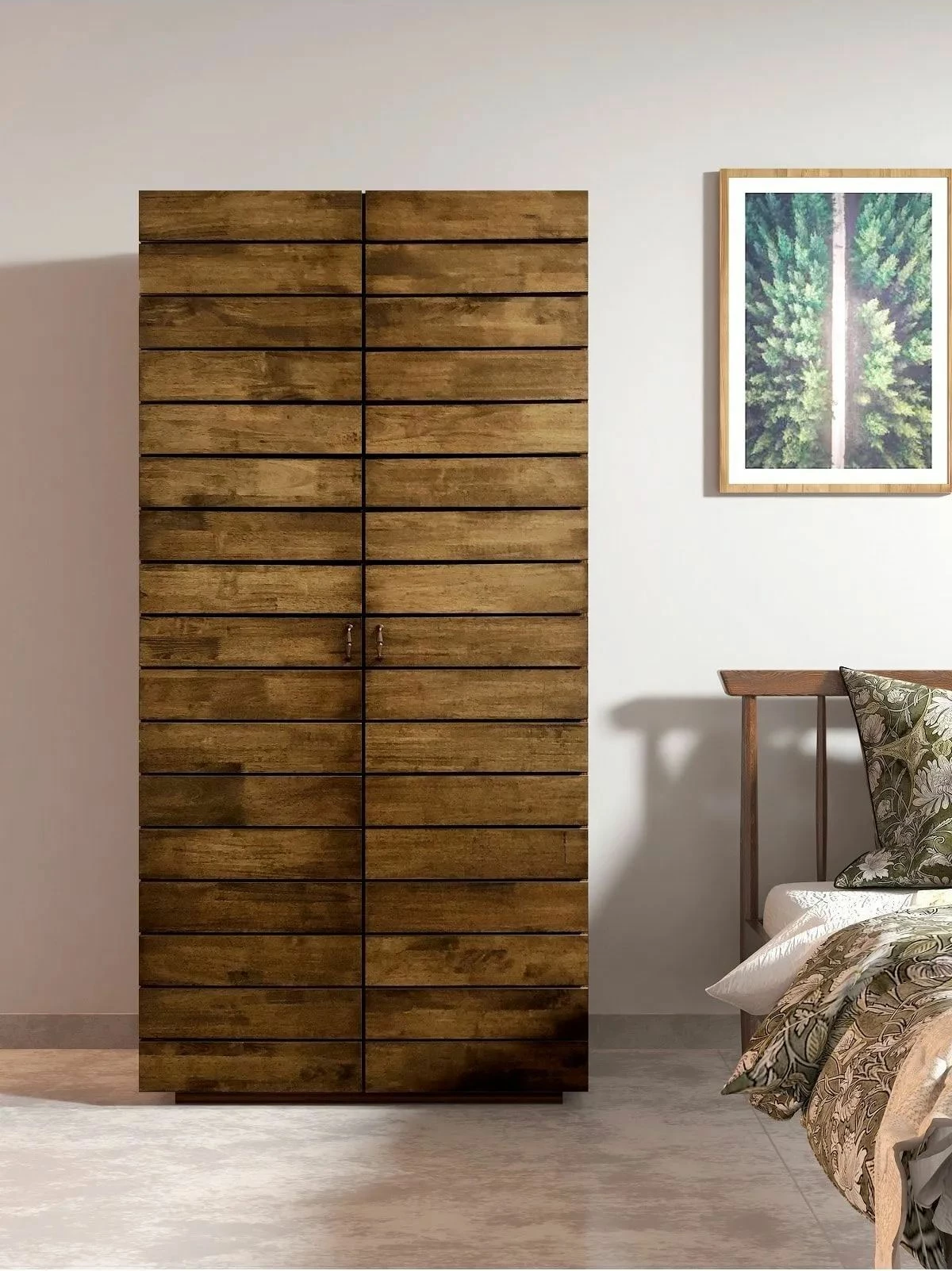 Dollap rrobash Skye Decor, Rb-167, ngjyrë kafe, 90x187x48 cm