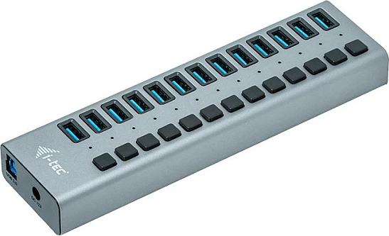 HUB USB I-Tec 13 porta, 60W, gri