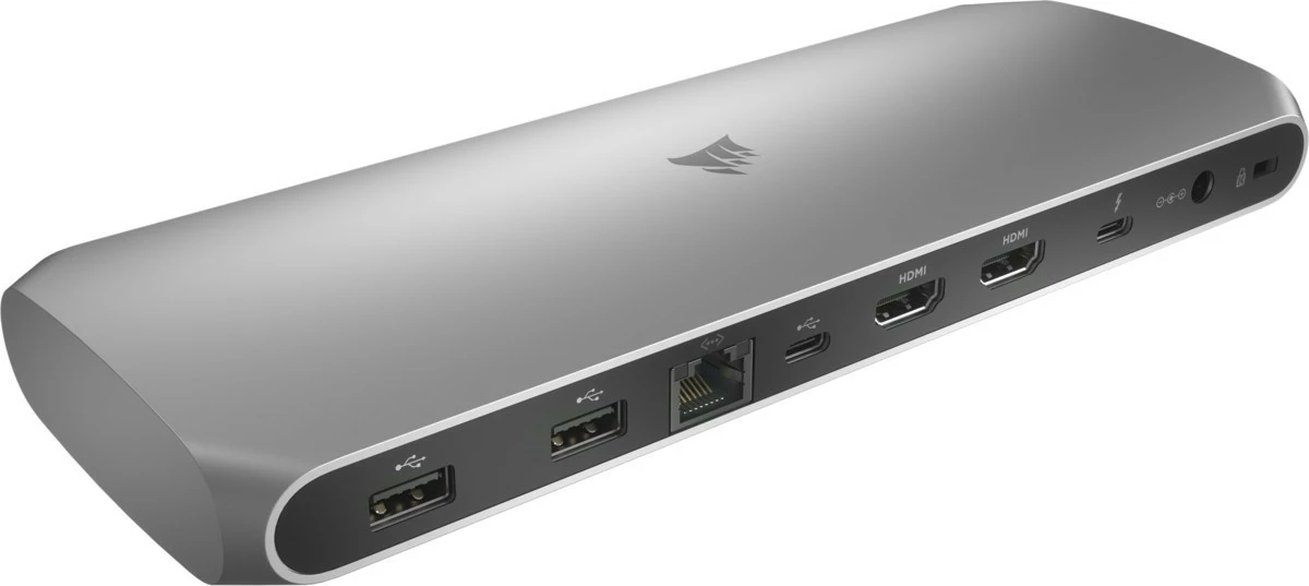 Docking station Corsair TBT100 Thunderbolt 3, alumini, stainless steel