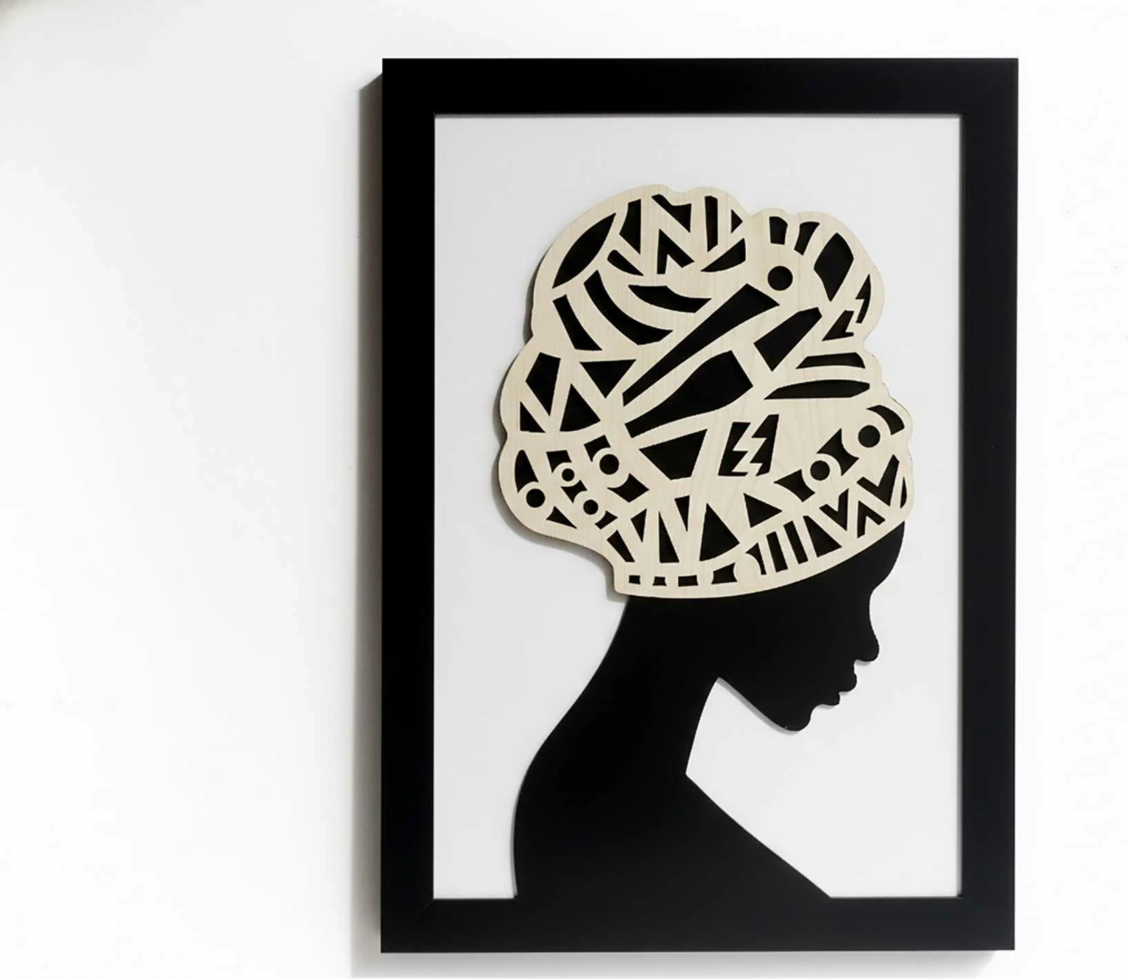 Pikturë dekorative me kornizë MDF, Wallity, Charm, e zezë dhe e bardhë, 47.5x68cm