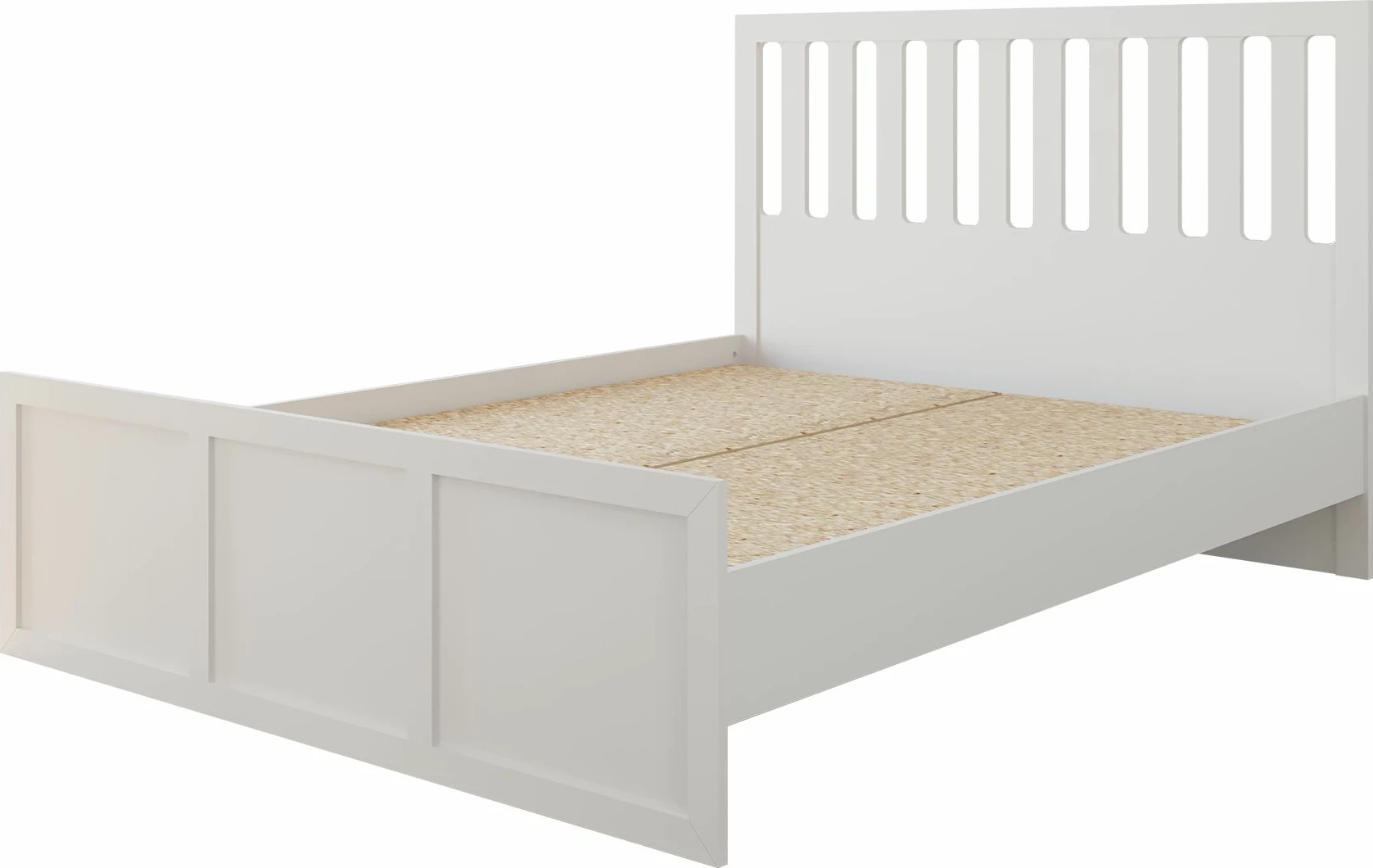 Krevat dopio, ngjyrë e bardhë matte, Skye Decor, RB-168-04-004