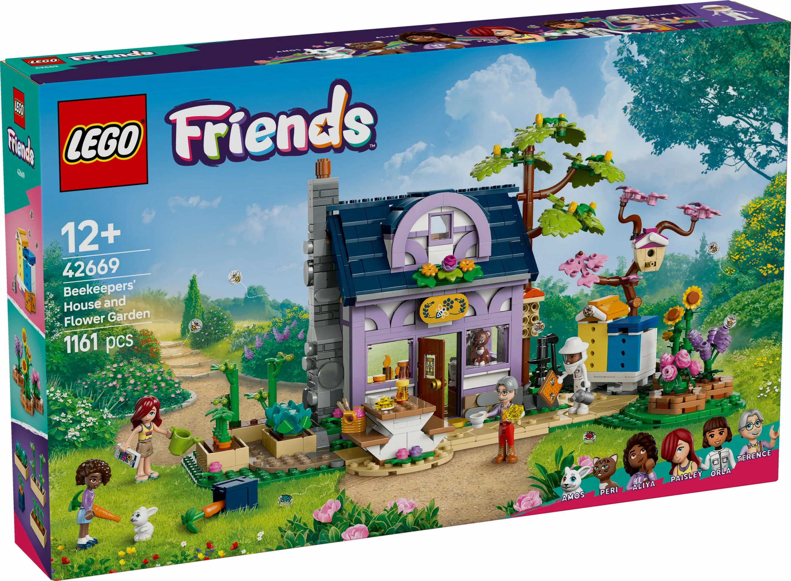 Set ndërtimi LEGO Friends 42669, shtëpia dhe kopshti i luleve të bletarëve, 1161 pjesë, shumëngjyrësh
