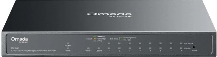 Switch TP-Link Omada Agile ES210GP, 8 porta Gigabit 1Gbps, i zi