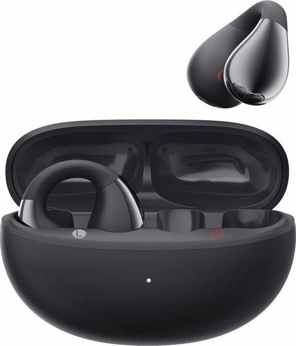 Kufje wireless QCY Crossky Clip T33 Bluetooth 5.4, mikrofon, 30 orë me kuti, të zeza