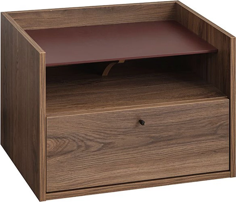 Komodinë Marsala, 1 derë, 1 raft, ngjyrë arre, 64x45x45 cm