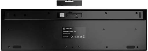 Tastierë Natec Herring wireless 2.4GHz, full-size, membrane, anglisht, e zezë