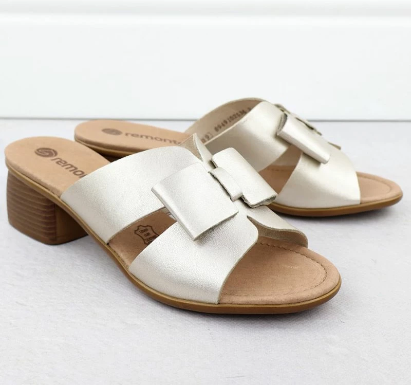 Sandale lëkure për femra Remonte R8759-90, të arta