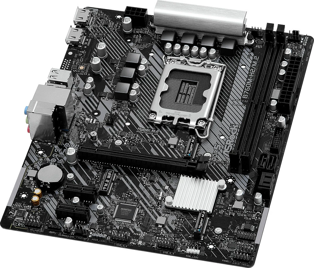 Pllakë amë ASRock B760M-H2/M.2, Intel, LGA 1700, DDR5, e zezë