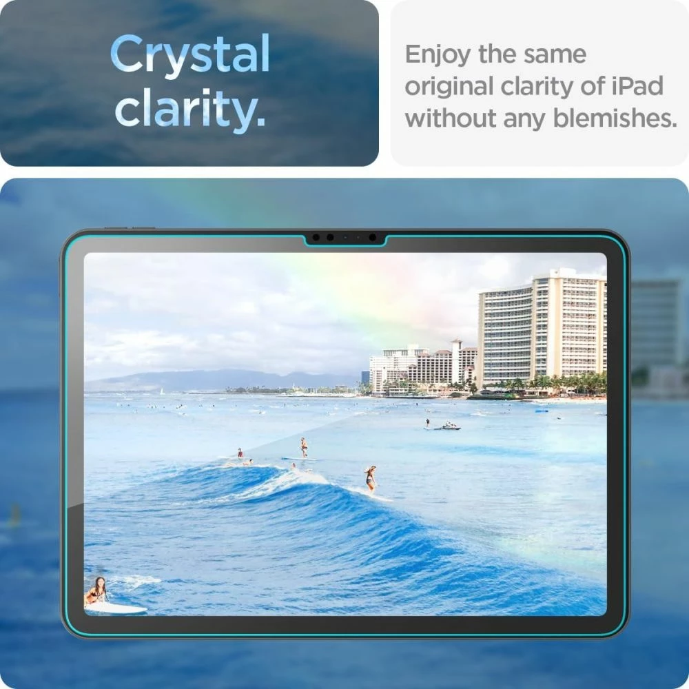 Xham i temperuar Spigen Glas.tR EZ Fit për iPad Air 11" (2024), Transparent