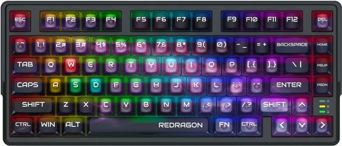 Tastierë Redragon Bartlett Magnetic K767-WL-M Amethyst, wireless, RGB, 75%, e zezë