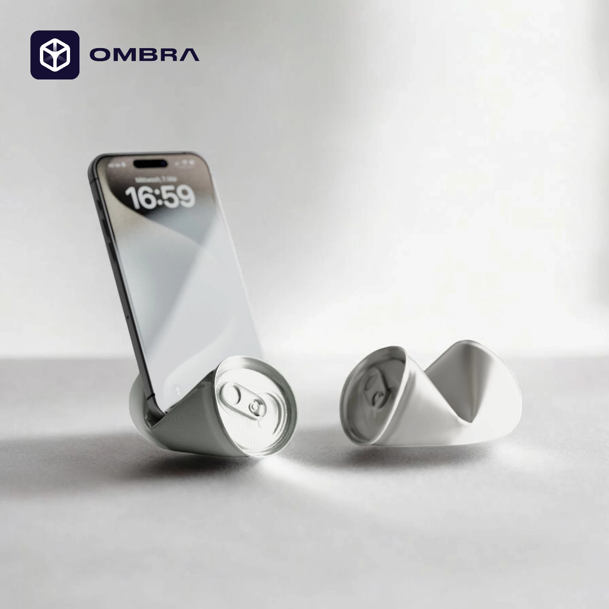 Mbajtëse dekorative për telefon "Soda Can Phone Stand", hiri