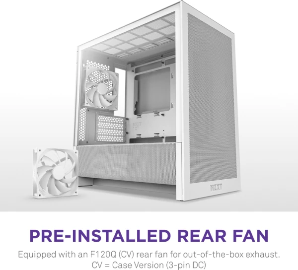 Kasë kompjuteri NZXT H3 Flow (CC-H31FW-01), e bardhë 