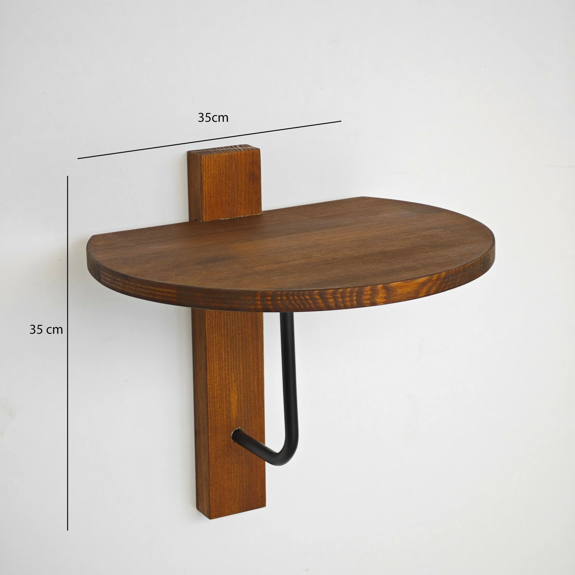 Raft muri Skye Decor, Reve, ngjyrë geshtenjtë, e zezë