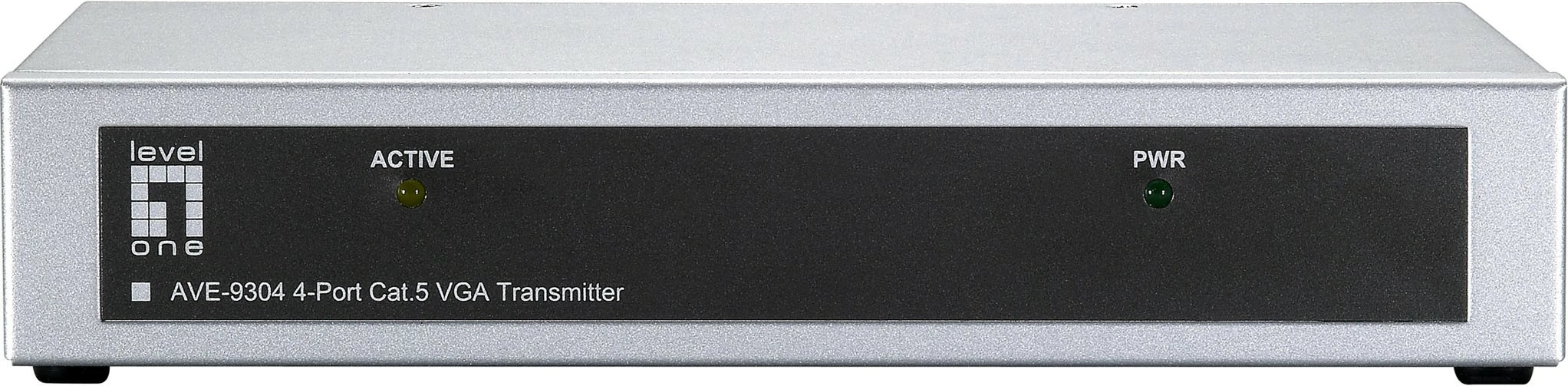 Transmetues AV LevelOne 4-Port Cat.5 VGA, 2048 x 1536, i zi, argjendtë