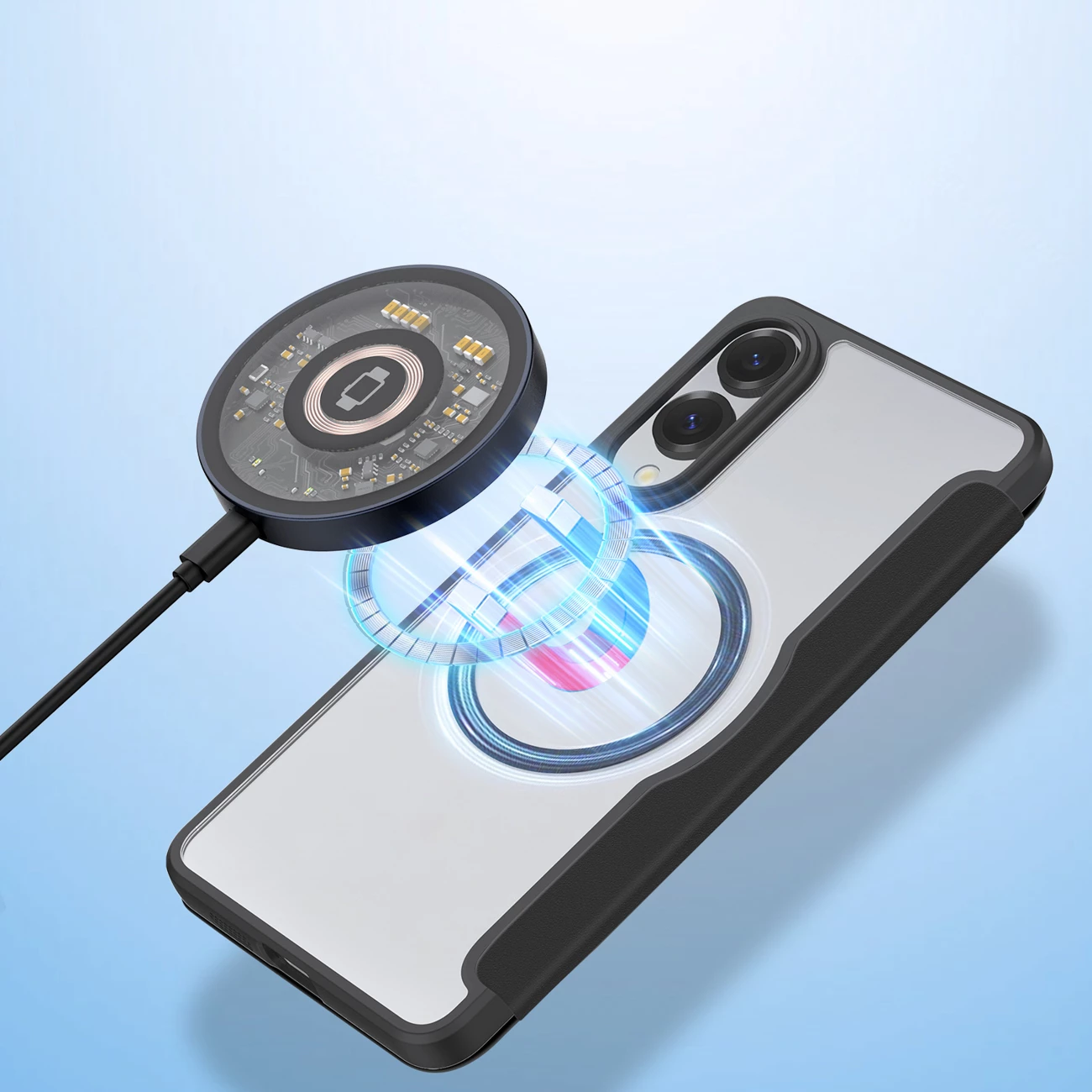 Mbështjellës Dux Ducis Skin X Pro me MagSafe për Samsung Galaxy S25 Edge, zi