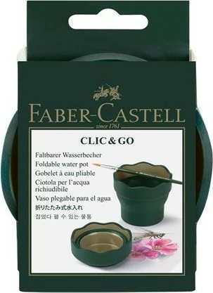 Gotë plastike Faber-Castell Clic&Go, e gjelbër