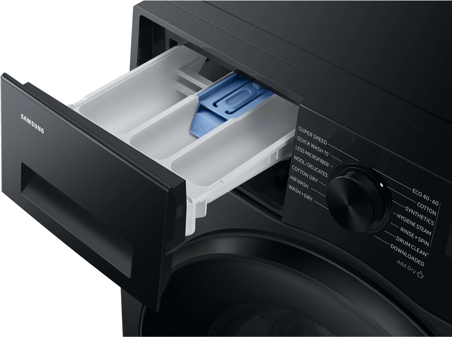 Lavatriçe-tharëse Samsung WD90DG5G34BBLE 9/5 kg 1400 rpm klasa energjie A/E Wi‑Fi e zezë