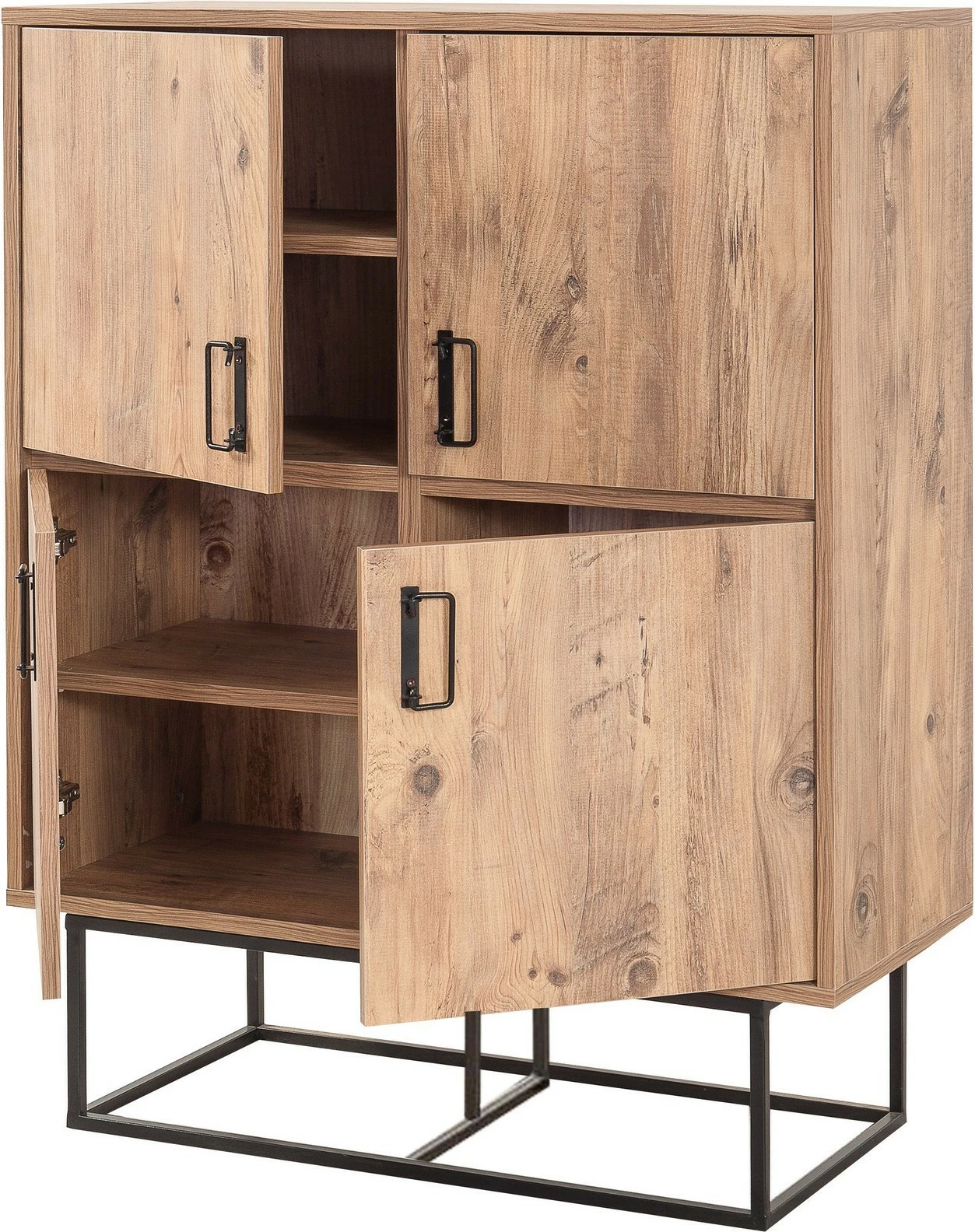 Dollap multifunksional Hanah Home, Quantum Solo, ngjyrë Atlantic Pine dhe e zezë