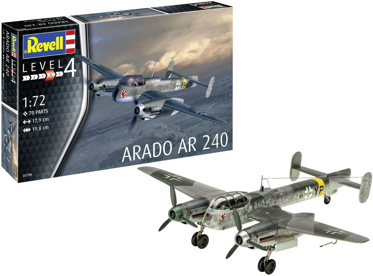 Model plastik Revell Arado AR 240, 1:72, 70 pjesë