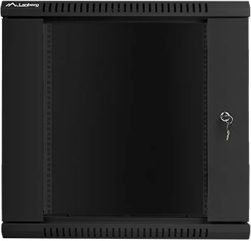 Kasë rrjeti Lanberg WF01-6612-10B, 19", 12U, 600x600mm, e zezë, montim në mur