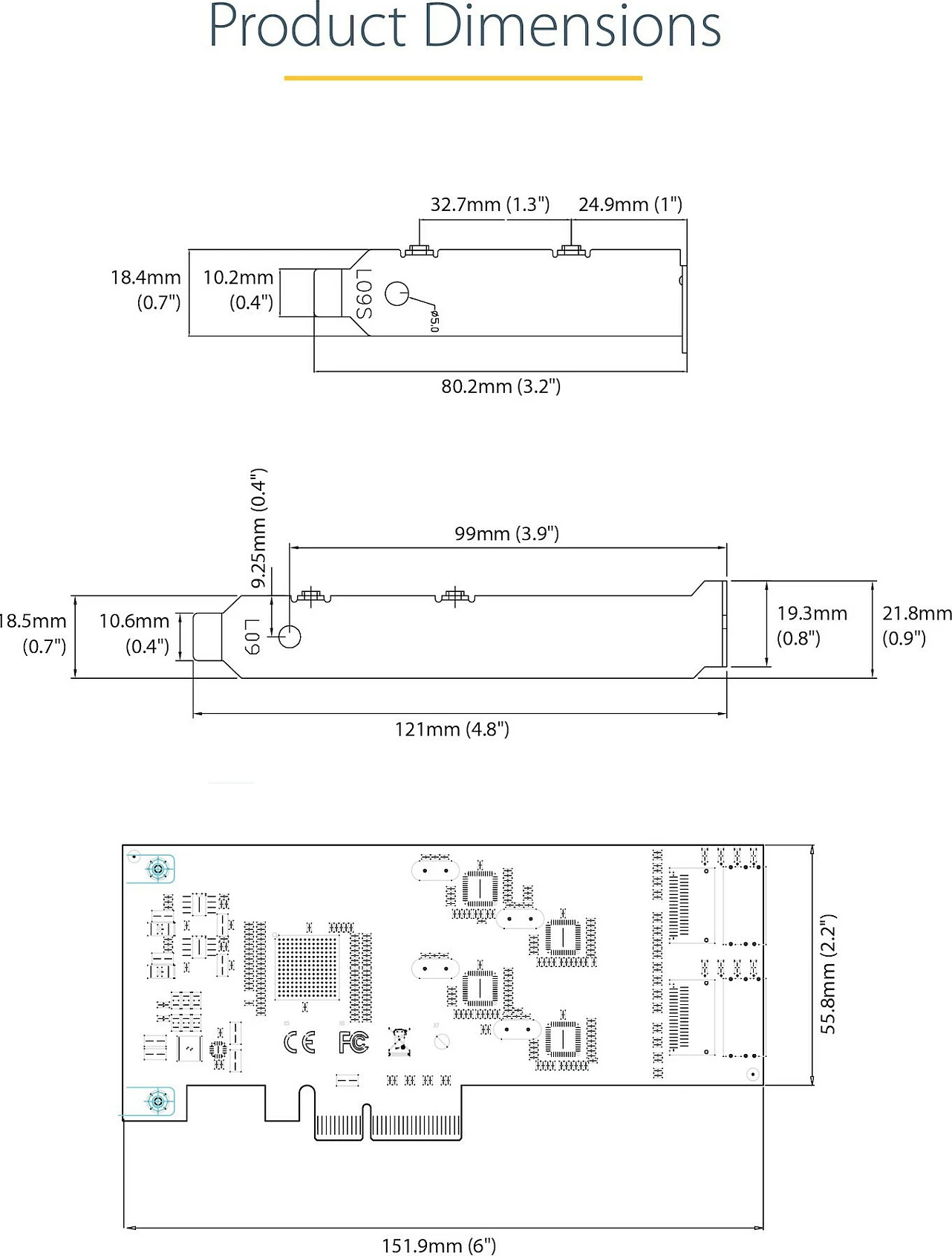 Kartë kontrolleri SATA StarTech 8-Port, PCIe x4 Gen2, 6Gbps, 2x Mini-SAS, me kabllo Mini-SAS në 4x SATA, e zezë