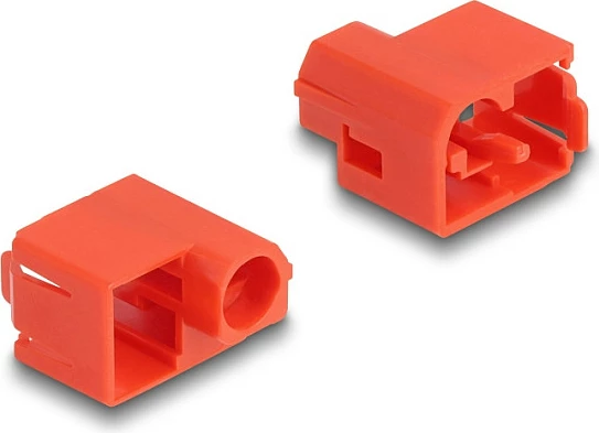 Bllokues porte RJ45 DeLOCK, set 10 copë + 1 çelës, i kuq