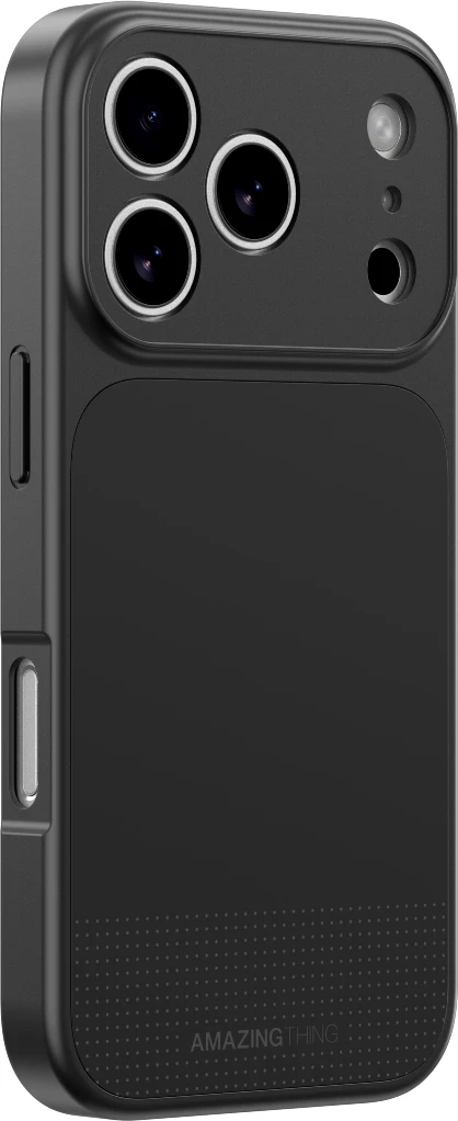 Mbështjellës AmazingThing Minimal Mag Full Cover për iPhone 17 Pro me MagSafe, nanotitanium, rezistencë rënie 3 m, i zi