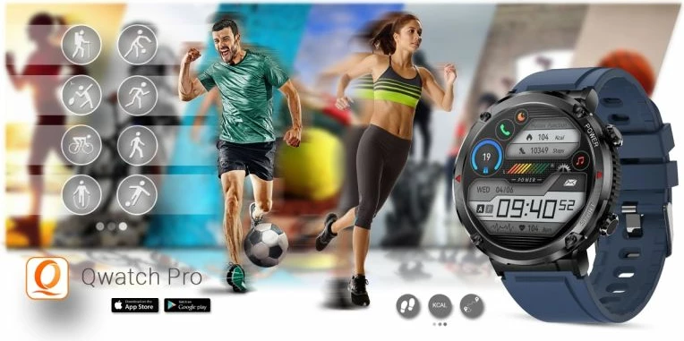 Smartwatch Gravity për meshkuj, navy blue