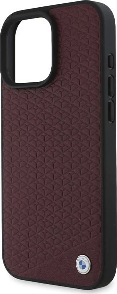 Mbështjellës BMW MagSafe për iPhone 16 Pro Max, lëkurë diamond, e kuqe