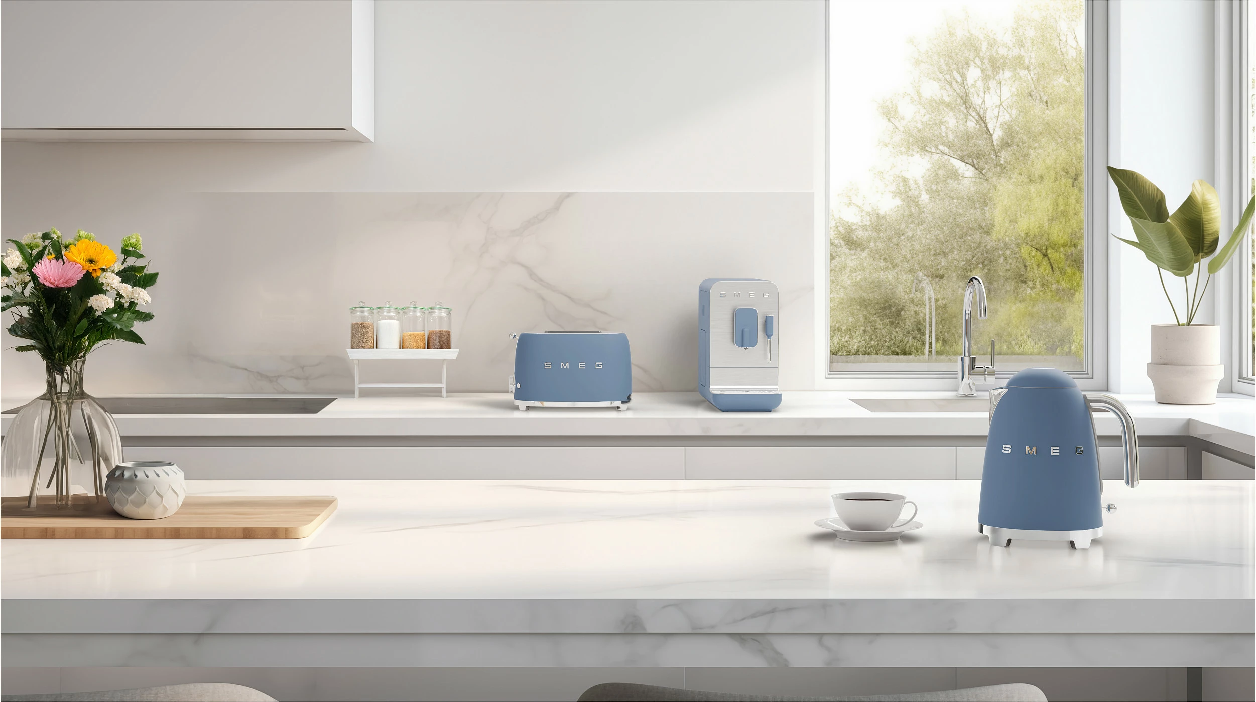 Bollier uji elektrik Smeg KLF03SBMEU, 1.7L, 2400W, Storm Blue
