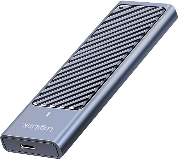 Kasë e jashtme SSD LogiLink, USB 3.2 Gen2x2 20Gbps, USB-C, për PCIe NVMe/SATA, gri
