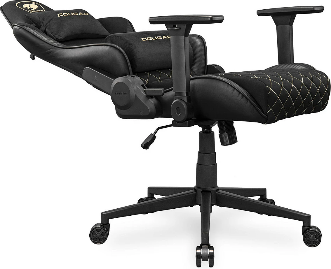 Karrige gaming Cougar Armor One V2 Gold F, PVC/Stof, e zezë