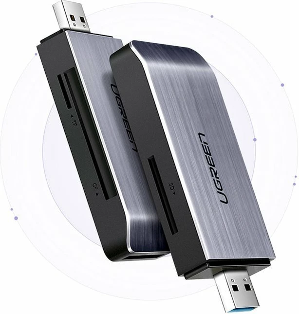 Lexues kartelash Ugreen 50541, USB 3.0, SD/microSD/CF/MS, Gri