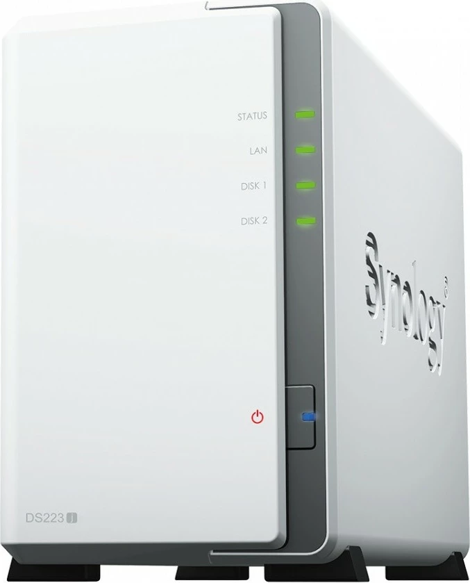 Kasë rrjeti Synology DS223J, 2x HDD, 1 GB RAM, Bardhë