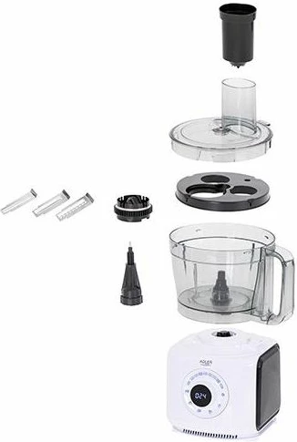 Robot kuzhine Adler AD4224 12në1 1000W me ekran LCD, enë 3.5L/2.0L, bardhë/zi