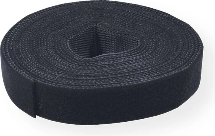 Shirit Velcro VALUE 10mm, rrotull 25m, i zi (paketë 5 copë)