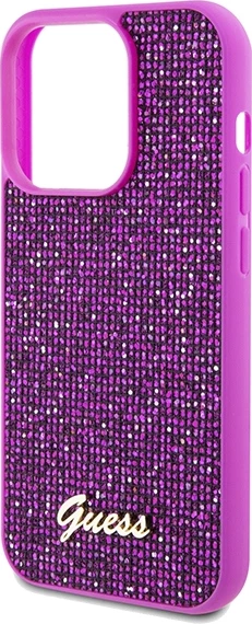 Mbështjellës Guess Disco Metal Script për iPhone 14 Pro Max, vjollcë