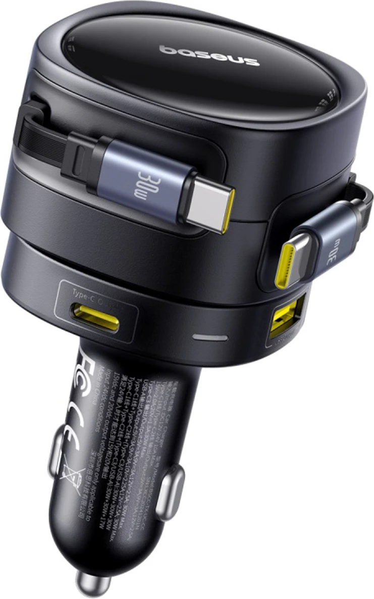 Karikues veture Baseus Enjoyment Max 90W, 2x USB-C + USB-A + kabllo USB-C, i zi