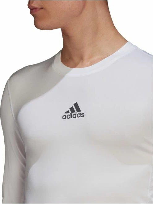 Maicë adidas TechFit për meshkuj, e bardhë