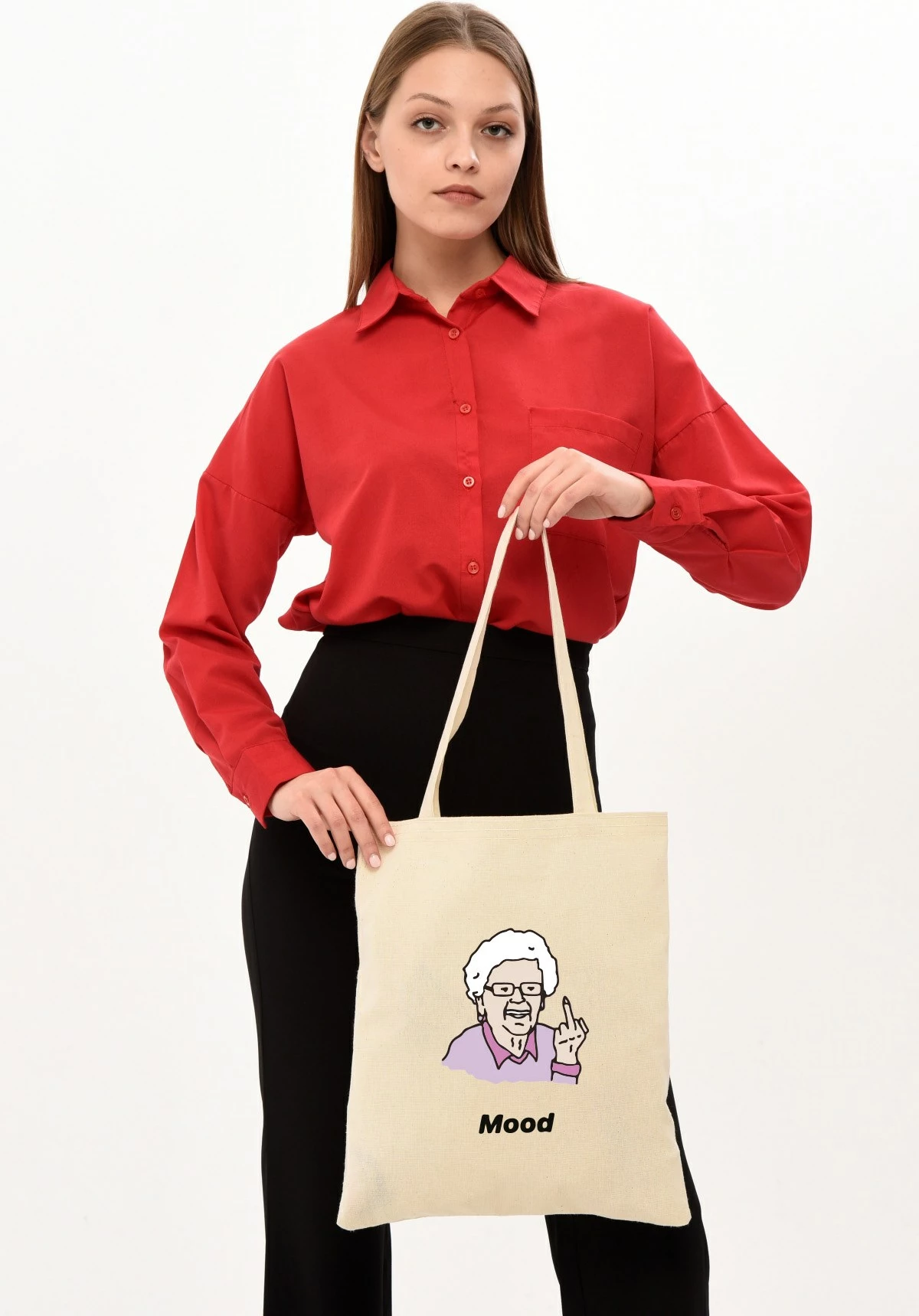 Qese tote Zoozie Bags, 0114, ngjyrë krem