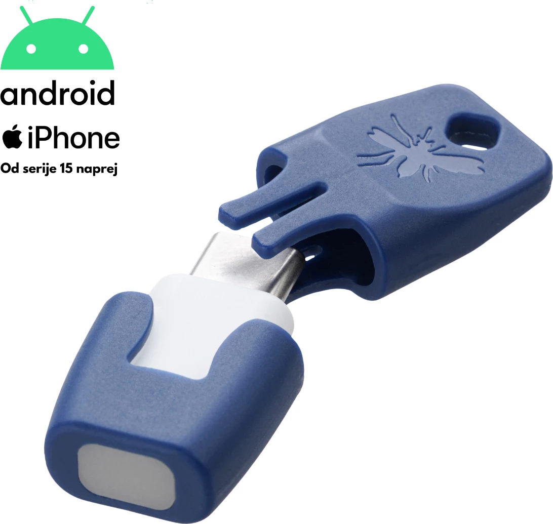 Pajisje kundër pickimeve të insekteve HEAT IT V3 USB-C, e kaltër