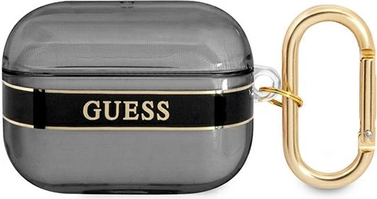 Mbështjellës Guess GUAPHHTSK për AirPods Pro, Strap Collection, i zi